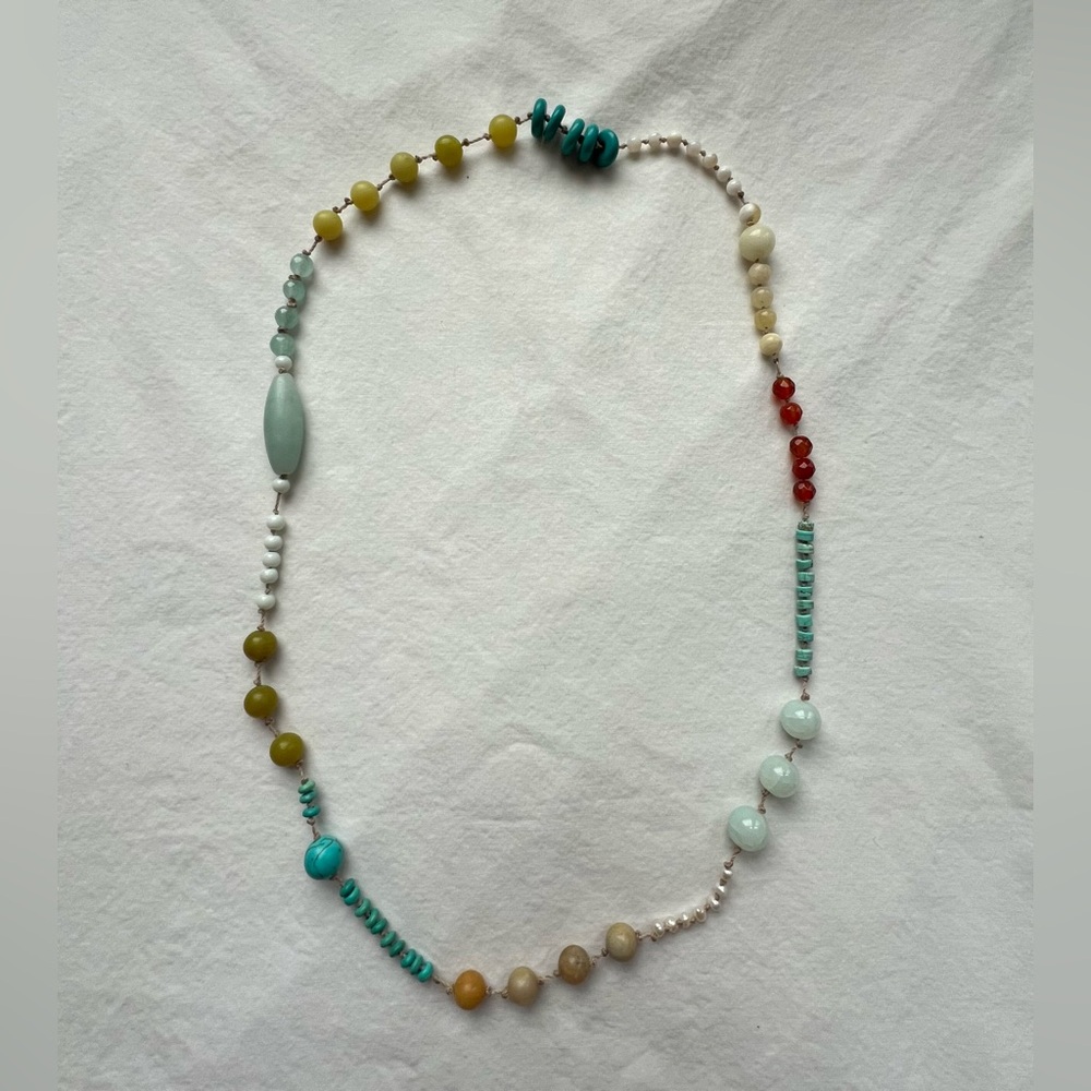 Handmade Stone Bead Necklace